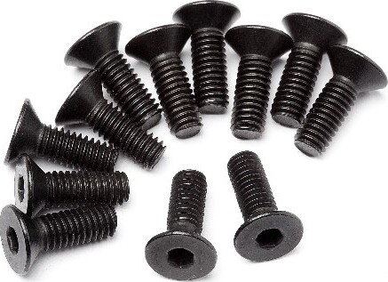 Se Flat Head Screw M4x12mm 12 Pcs - Mv24071 - Maverick Rc hos Gucca.dk