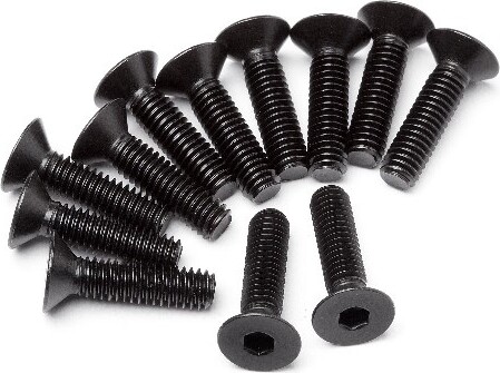 Flat Head Screw M4x16mm 12 Pcs - Mv24072 - Maverick Rc