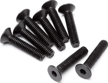 Billede af Flat Head Screw M4x20mm 12 Pcs - Mv24073 - Maverick Rc