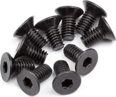 Flat Head Screw M4x8mm (12 Pcs) - Mv27049 - Maverick Rc