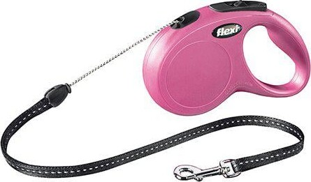 Flexi - Hundesnor - 5 Meter - New Classic - Maks. 20 Kg - Pink