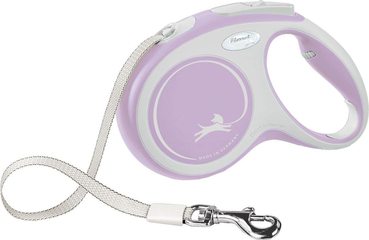 Flexi - New Comfort Hundesnor - 5 Meter - Maks. 15 Kg - Lilla