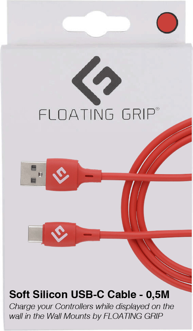 Floating Grip - Usb-c Kabel - 0,5 Meter - Rød