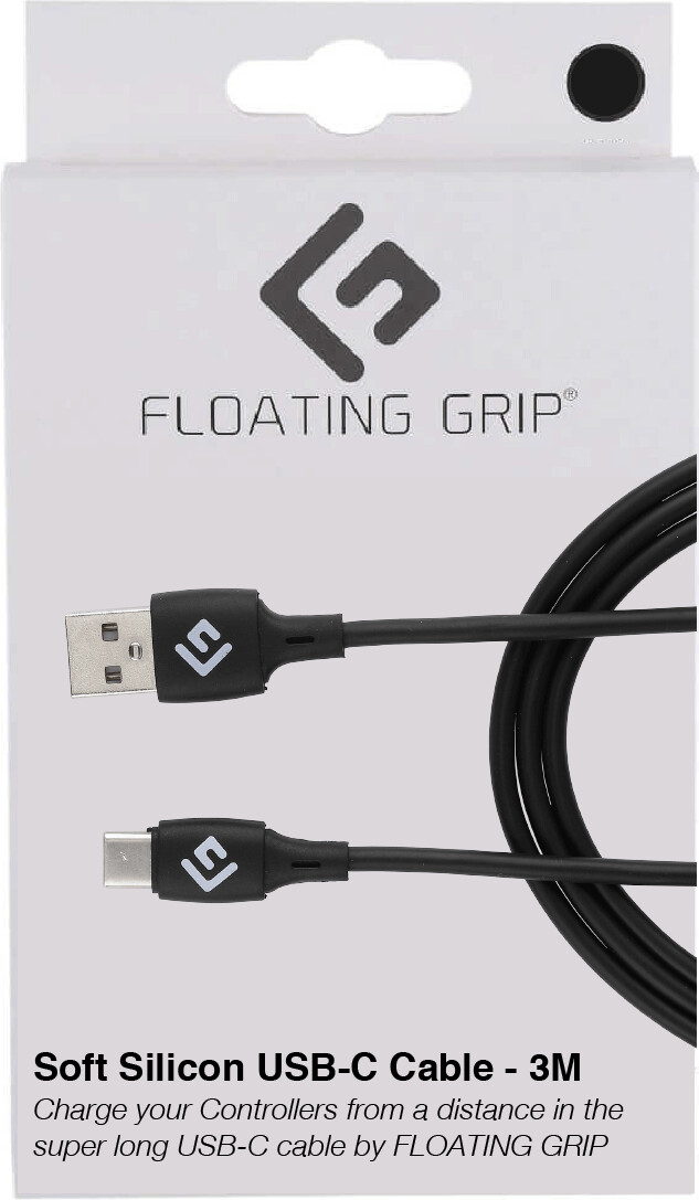 Floating Grip - Usb-c Kabel - 3 Meter - Sort