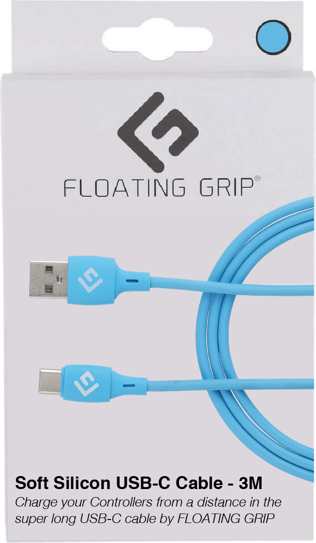 Floating Grip - Usb-c Kabel - 3 Meter - Blå | Se tilbud køb på