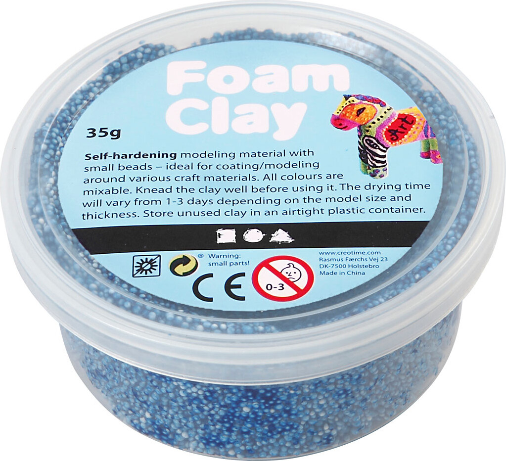 Foam Clay - Blå - Modellervoks - 35 G