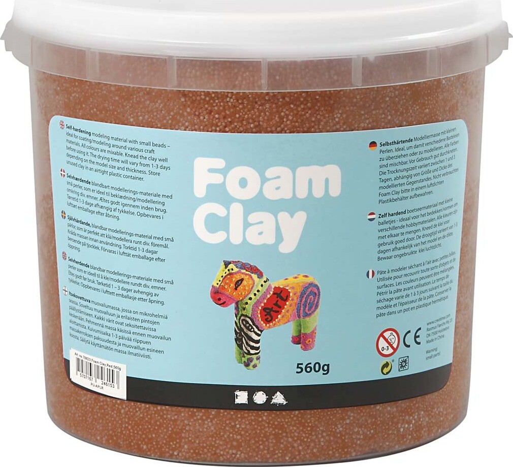 Foam Clay - Brun - Modellervoks I Spand - 560 G