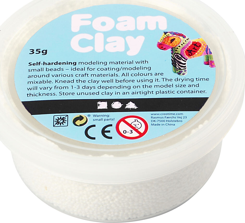 Billede af Foam Clay - Hvid - Modellervoks - 35 G