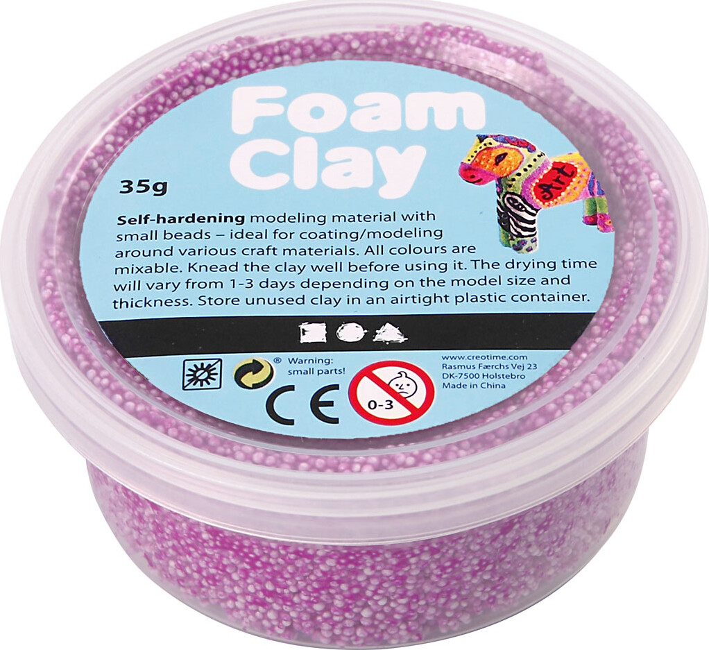 Se Foam Clay - Neon Lilla - Modellervoks - 35 G hos Gucca.dk