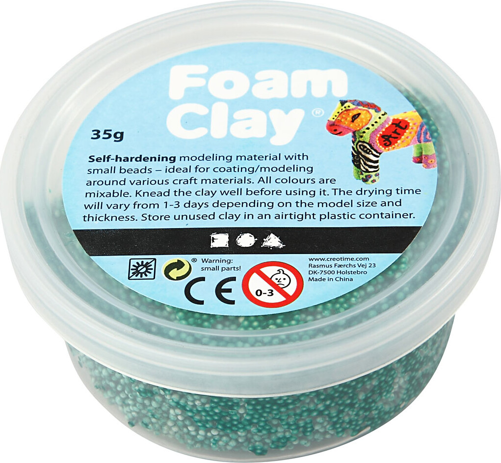 Foam Clay - Mørk Grøn - Modellervoks - 35 G