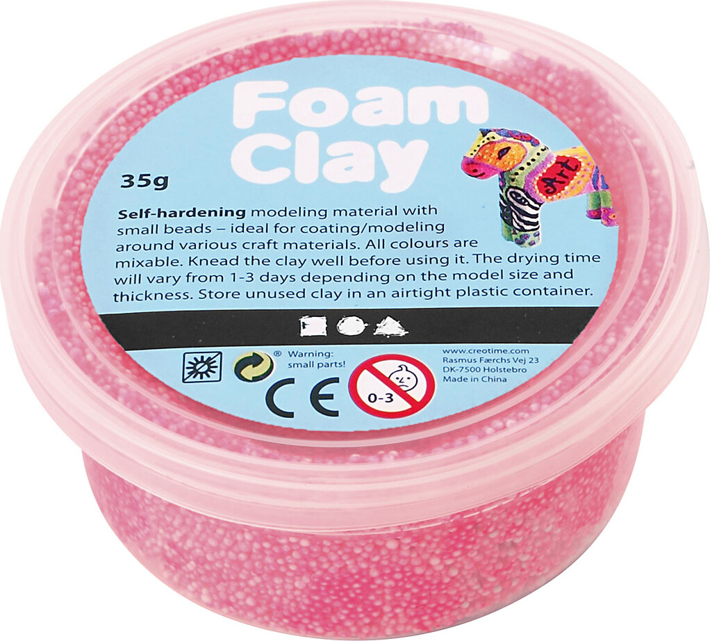 Se Foam Clay - Neon Pink - Modellervoks - 35 G hos Gucca.dk