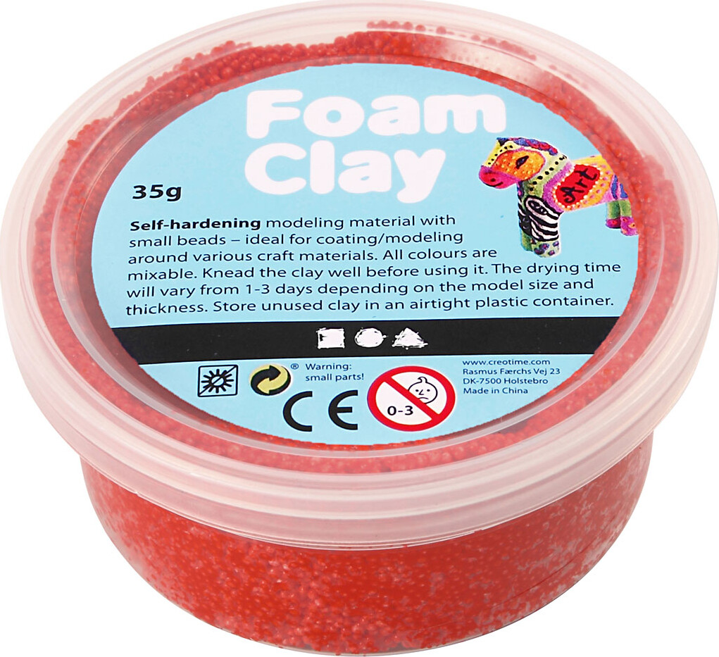 Billede af Foam Clay - Rød - Modellervoks - 35 G