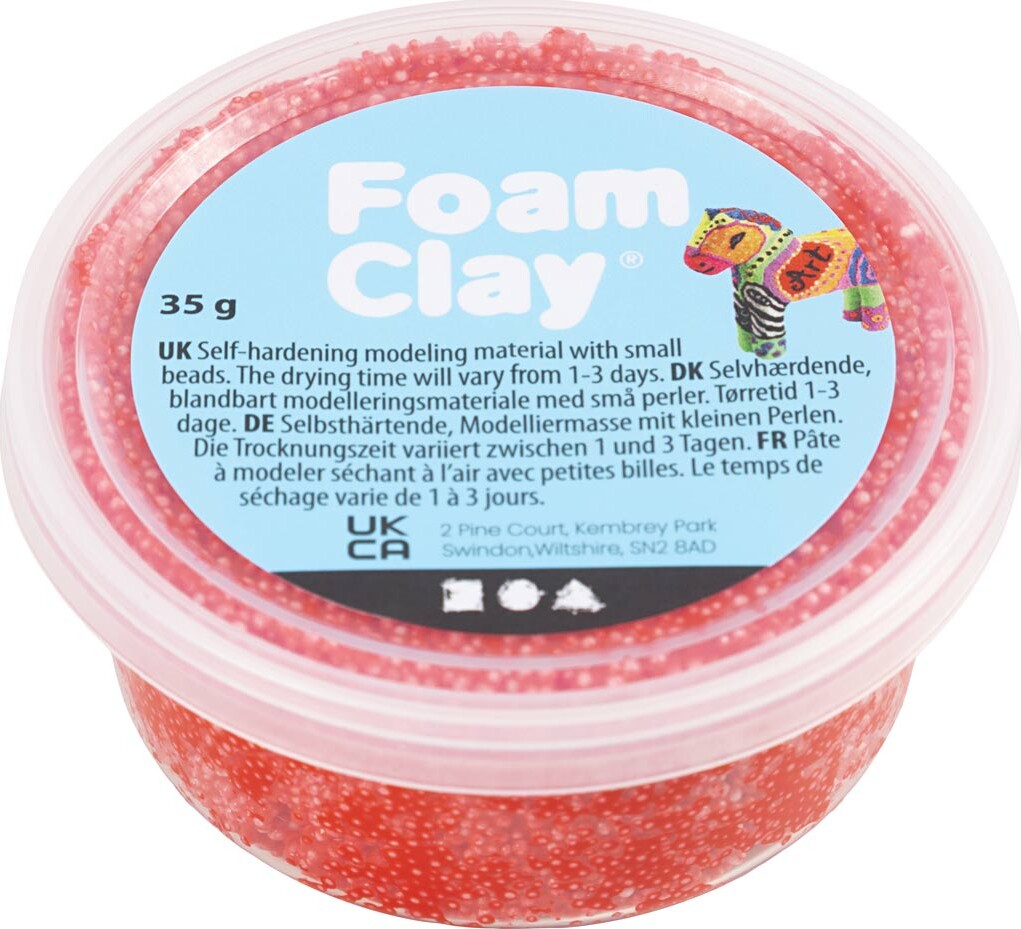 Foam Clay - Rød - 35 G