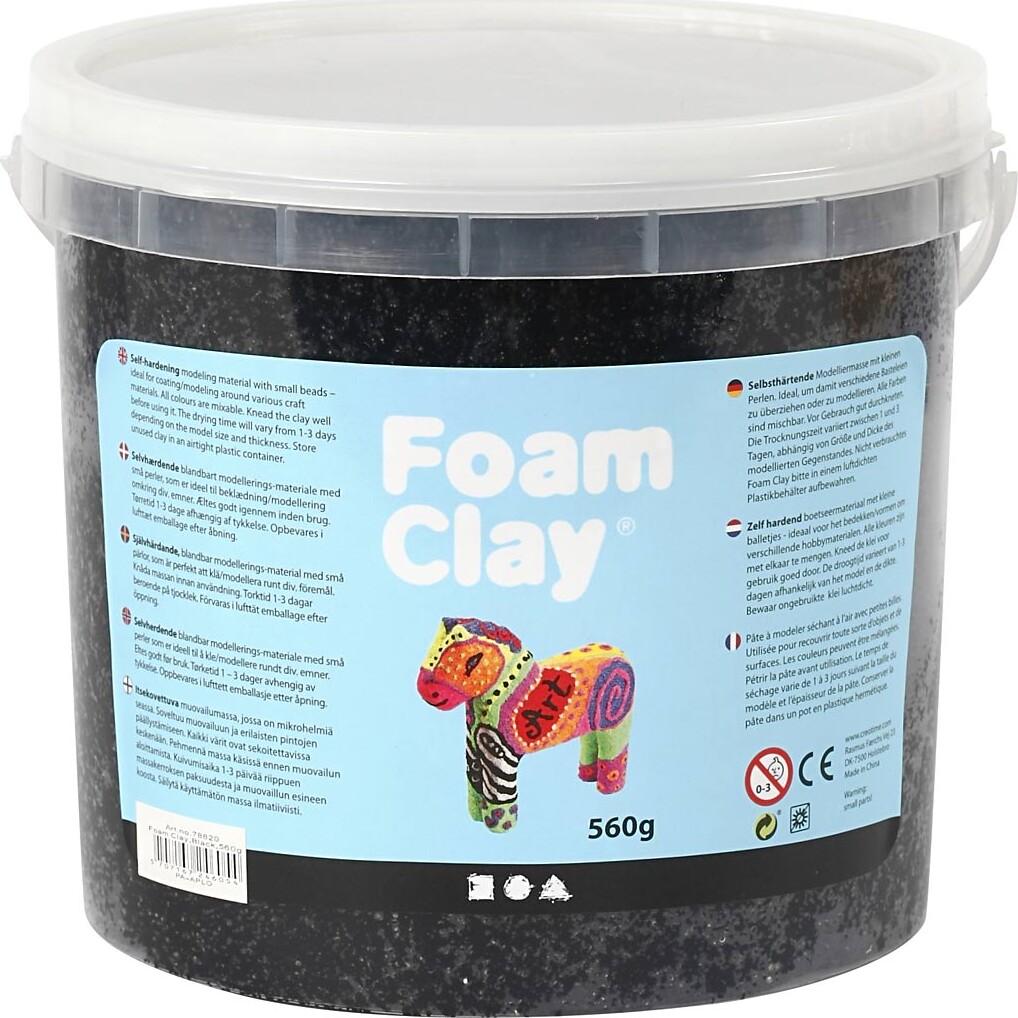 Foam Clay - Sort - 560 G/ 1 Spand
