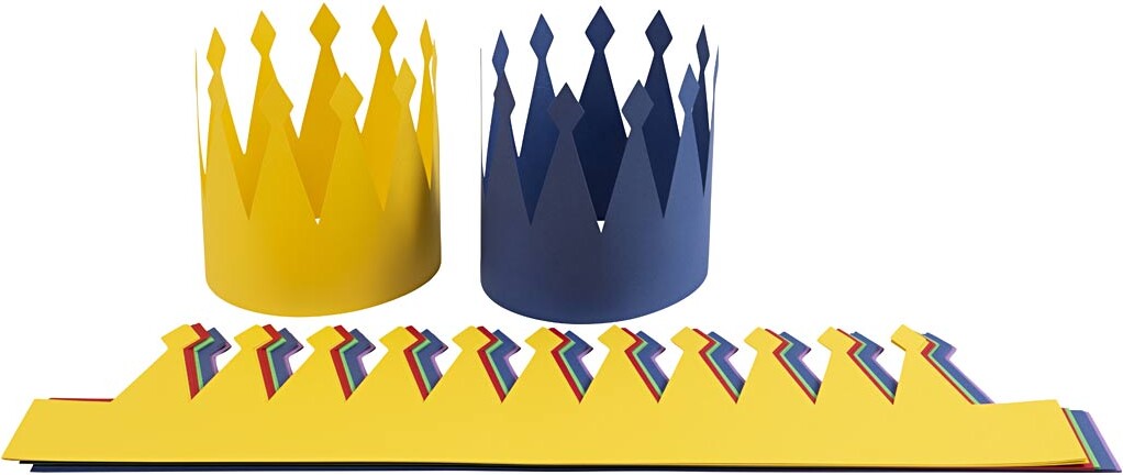 Fødselsdagskroner - H 18 Cm - L 66 Cm - 300 G - Assorterede Farver - 25 Stk.