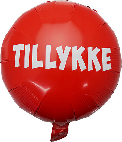 Folieballon 35 Cm Rød / Tillykke - Scanseason