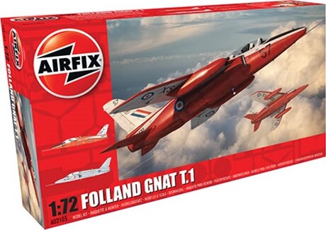 Airfix - Folland Gnat T.1 Fly Byggesæt - 1:72 - A02105