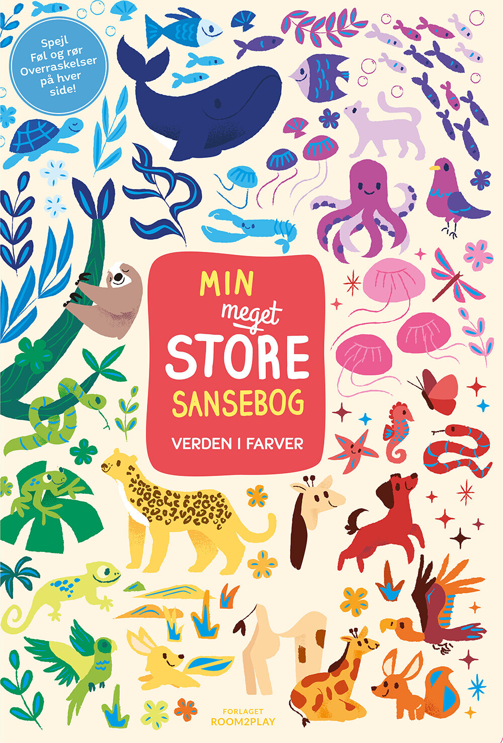 Min Meget Store Sansebog - Verden I Farver - Bog - Forlaget Room2play