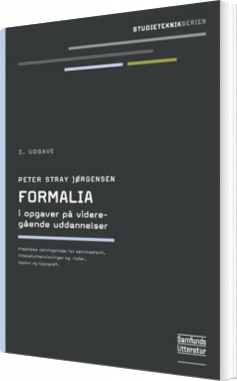 Billede af Formalia I Opgaver På Videregående Uddannelser - Peter Stray Jørgensen - Bog