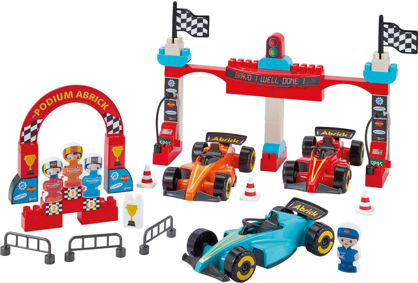 Ecoiffier Abrick - Formel 1 Grand Prix Racerbane Byggesæt - 2976