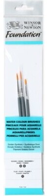 Winsor & Newton - Foundation Brushes - Vandfarve Pensel Sæt - 3 Dele