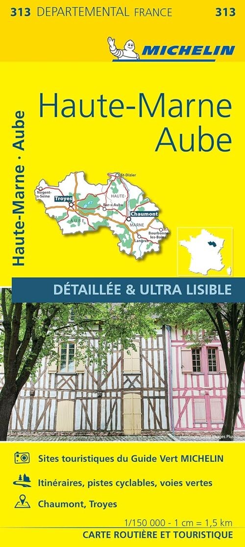 Billede af France Blad 313: Aube, Haute Marne 1:150.000 - Diverse - English Book