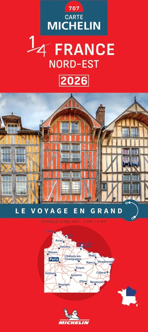 France Northeastern 2026, Michelin National Map 707 - English book