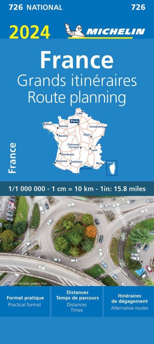 Billede af France Route Planning 2024, Michelin National Map 726 - Diverse - English Book
