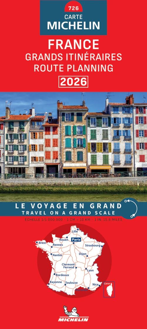 Michelin Kort - France Route Planning 2026 - National Map 726 - English book