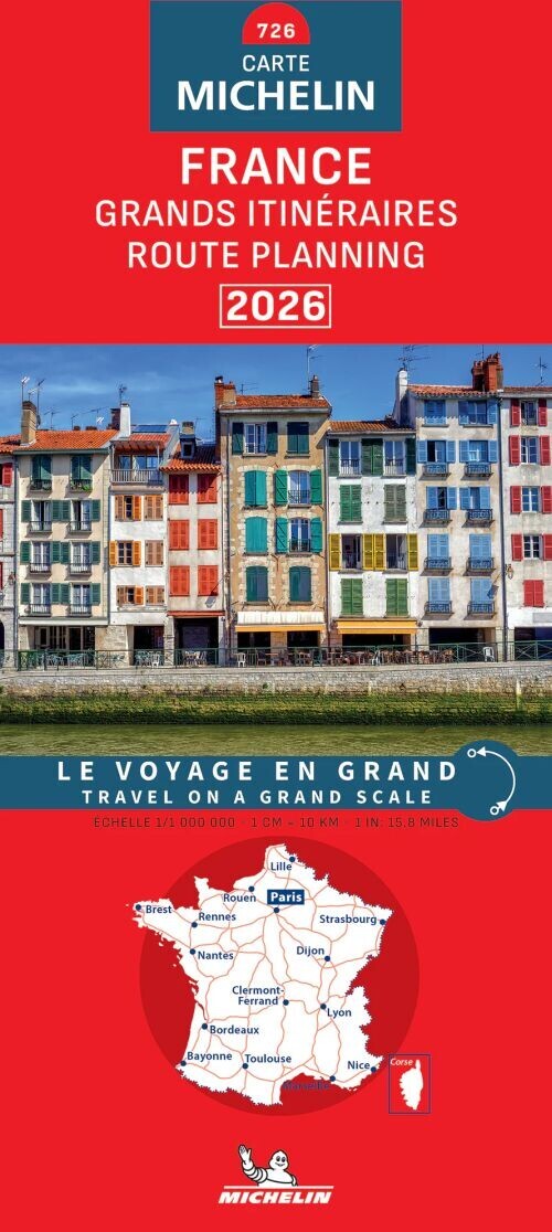 Michelin Kort - France Route Planning 2026 - National Map 726 - English book