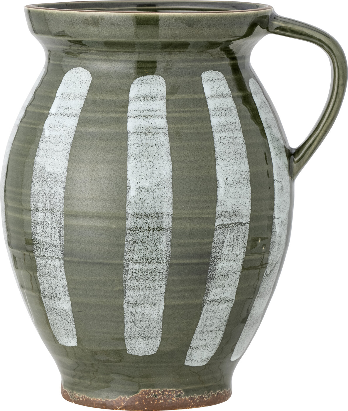 Bloomingville - Frigg Vase Kande - Grøn - Stentøj - H 26 Cm