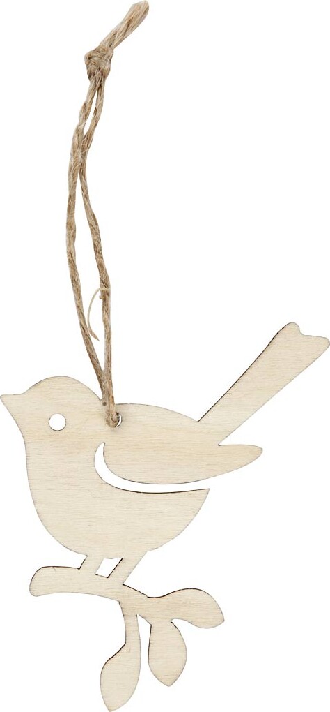 Fugl - H 9 Cm - B 6,5 Cm - 5 Stk. billede