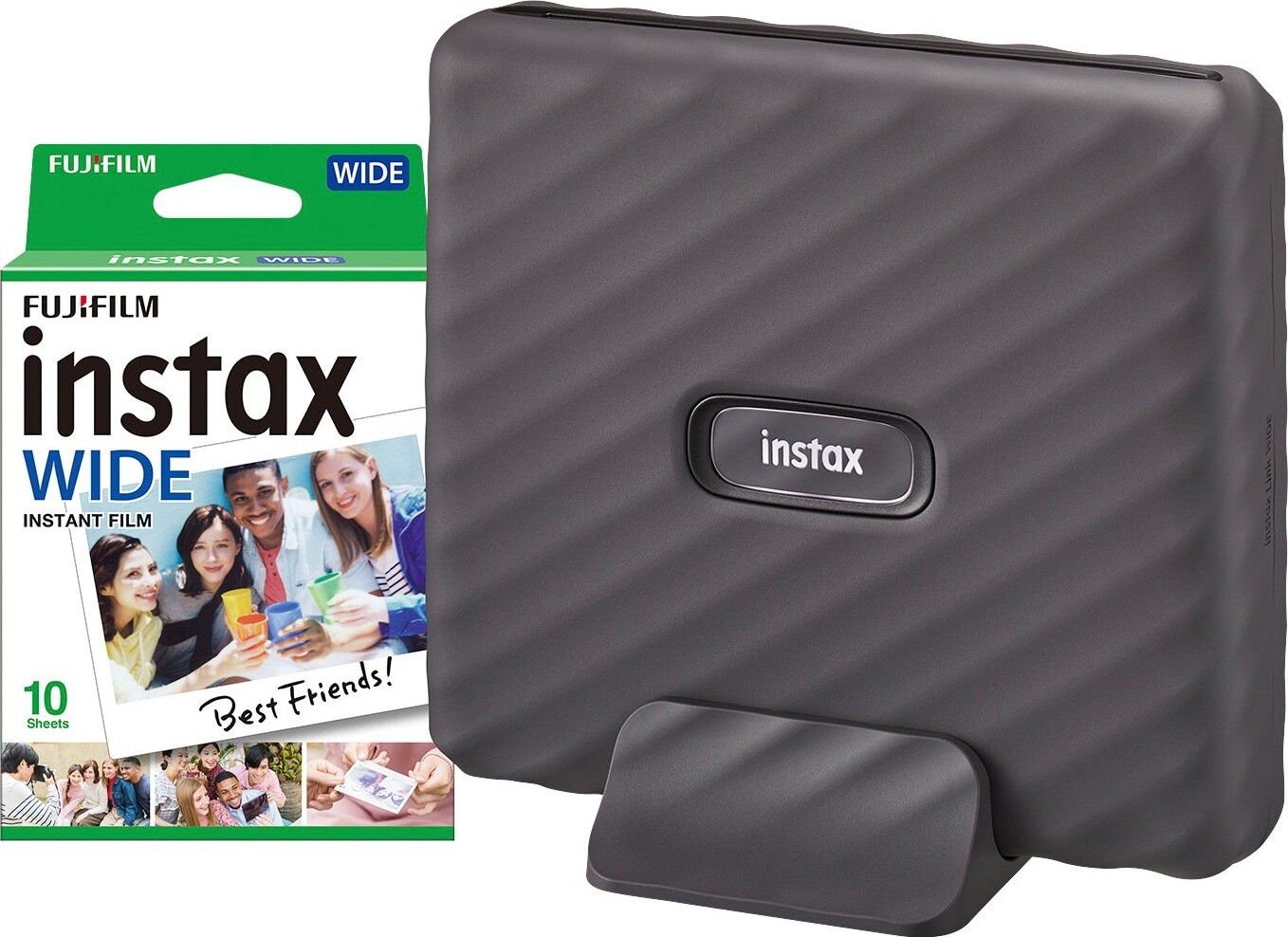 Fuji - Instax Link Wide Printer (grå) + 10pakke Film