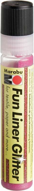 Marabu - Fun Liner Glitter - Fuchsia - 25 Ml
