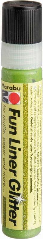 Marabu - Fun Liner Glitter - Reseda - 25 Ml