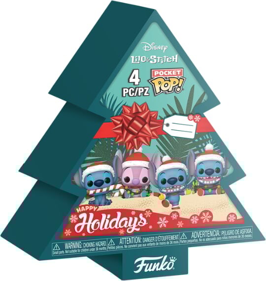 Funko Pocket Pop! - Stitch Keychain - Nøglering 4-pak - Holidays