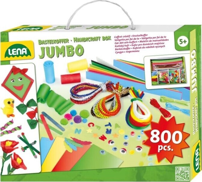 Kreativ Kasse Til Børn - Jumbo - Grøn - 800 Dele - Lena