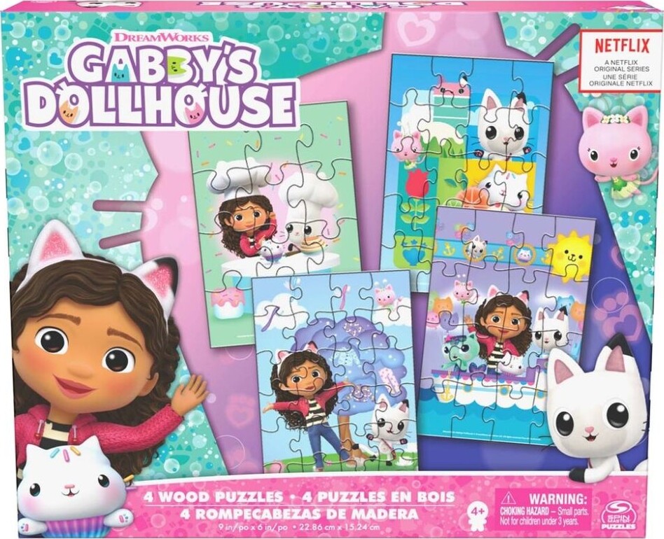 Gabby's Dollhouse - 4-i-1 Puslespil