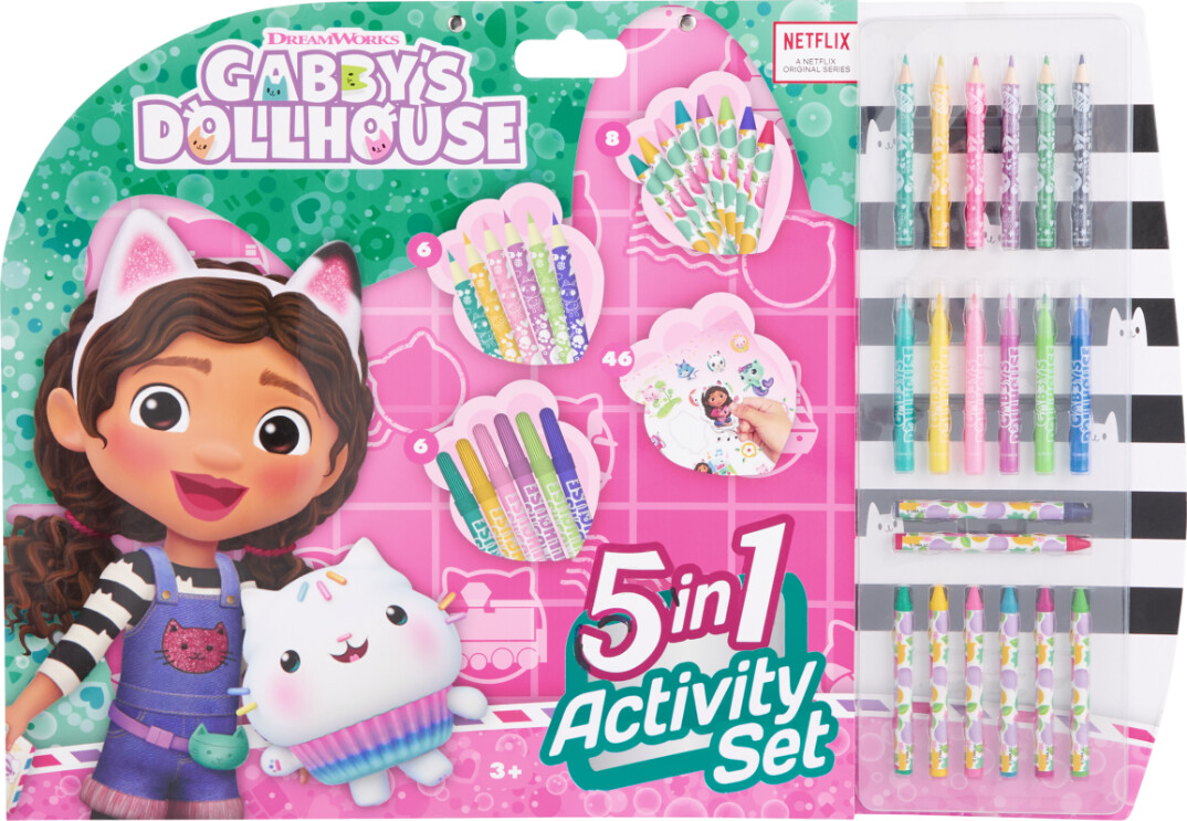 Gabbys Dollhouse - 5-i-1 Maleri- Og Aktivitetsæt