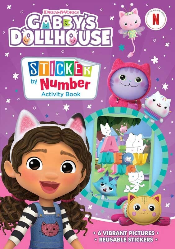 Gabby´s Dollhouse Stickers By Numbers - Bog