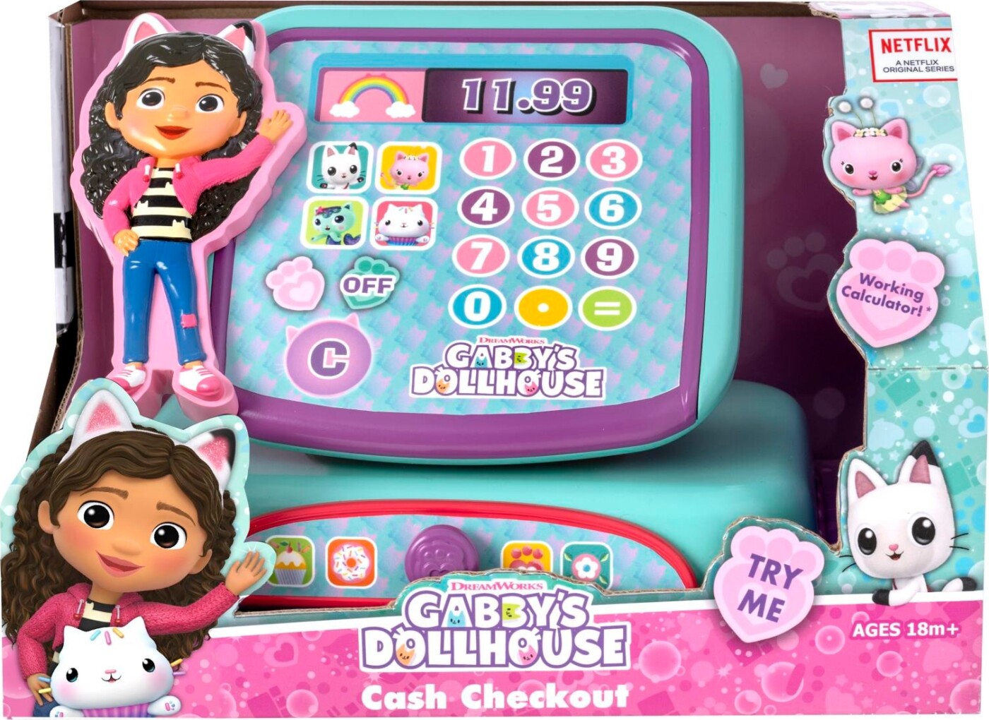 Gabby's Dollhouse - Børne Kasseapparat Med Lommeregner