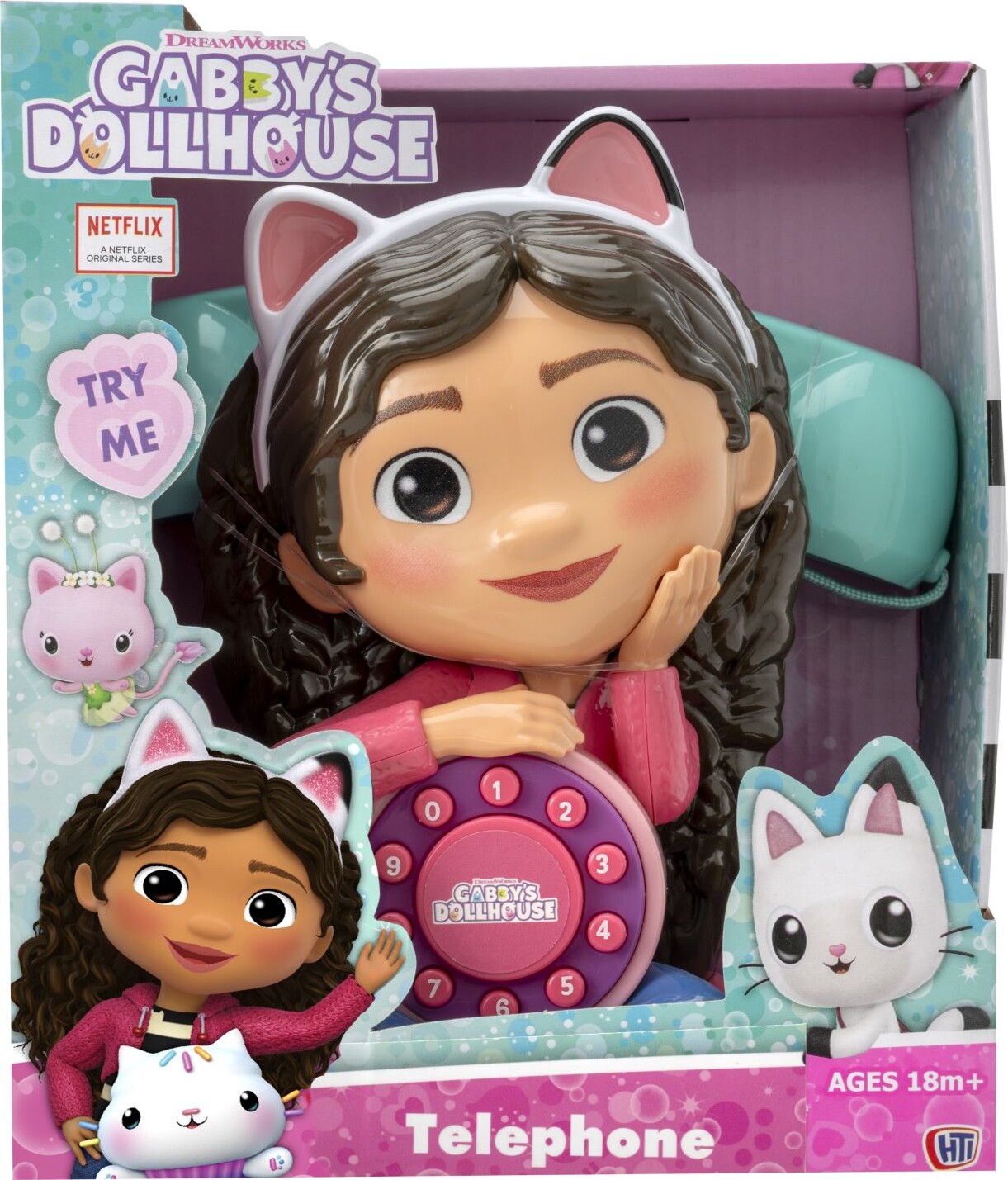 Gabby's Dollhouse - Legetøjstelefon Med Lyd Til Børn