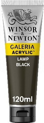 Winsor & Newton - Galeria Akrylmaling - Lamp Black 120 Ml