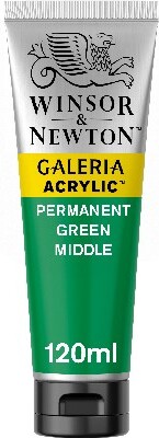 Winsor & Newton - Akrylmaling - Permanent Green Middle 120 Ml