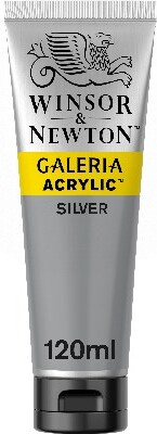 Winsor & Newton - Akrylmaling - Sølv 120 Ml
