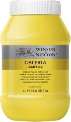Winsor & Newton - Galeria Akrylmaling - Cadmium Yellow Medium Hue 1000 Ml