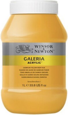 Se Winsor & Newton - Galeria Akrylmaling - Cadmium Yellow Deep 1000 Ml hos Gucca.dk