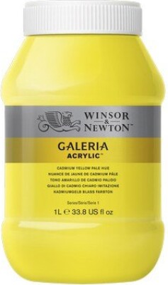 Winsor & Newton - Galeria Akrylmaling - Cadmium Yellow Pale 1000 Ml