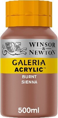 Winsor & Newton - Galeria Akrylmaling - Burnt Sienna 1000 Ml