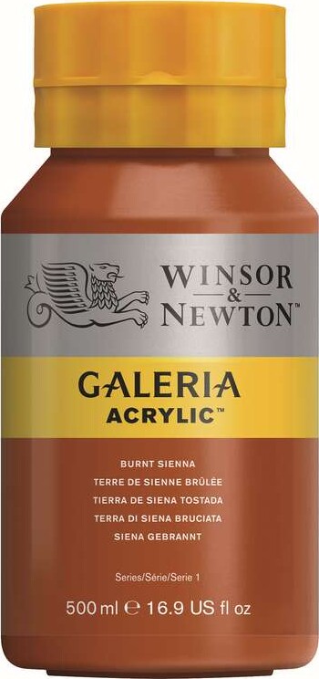 Winsor & Newton - Galeria Akrylmaling - Burnt Sienna 500 Ml